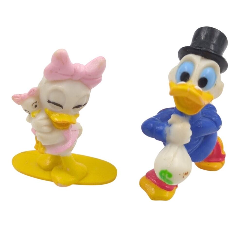 Disney Scrooge McDuck Webby DuckTales Mini 2" Figure Lot Duckling Money Bag 1991
